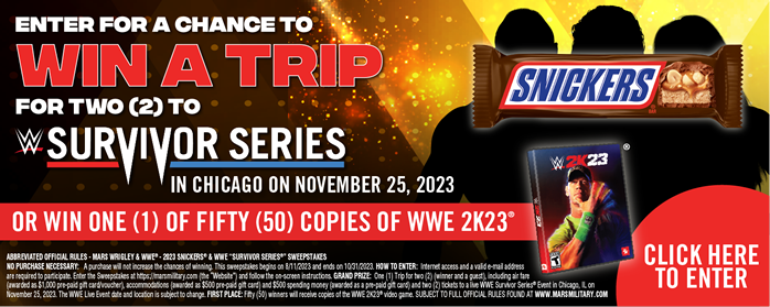 MARS WWE Sweepstakes
